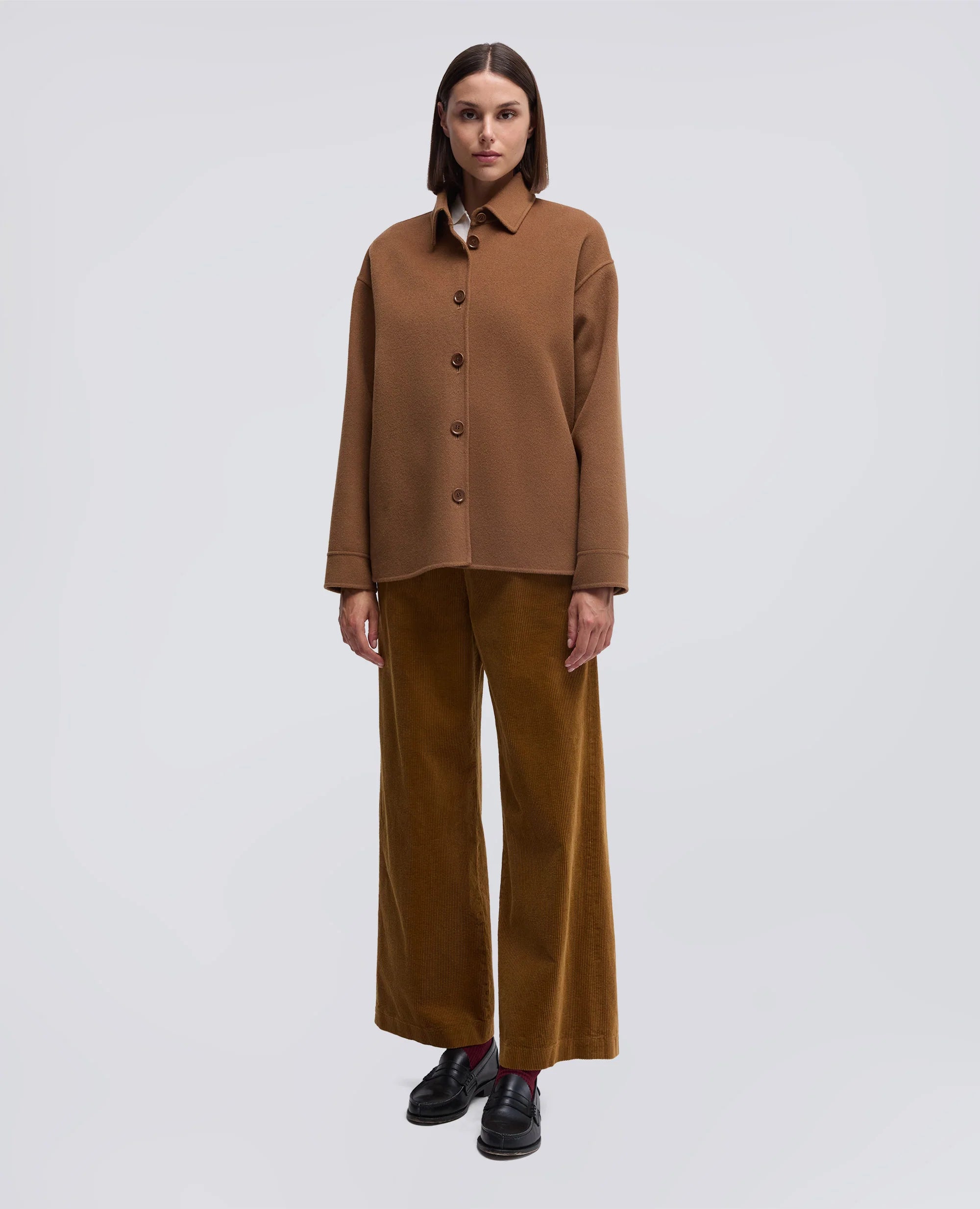 Overshirt in Double di Lana Wmn
