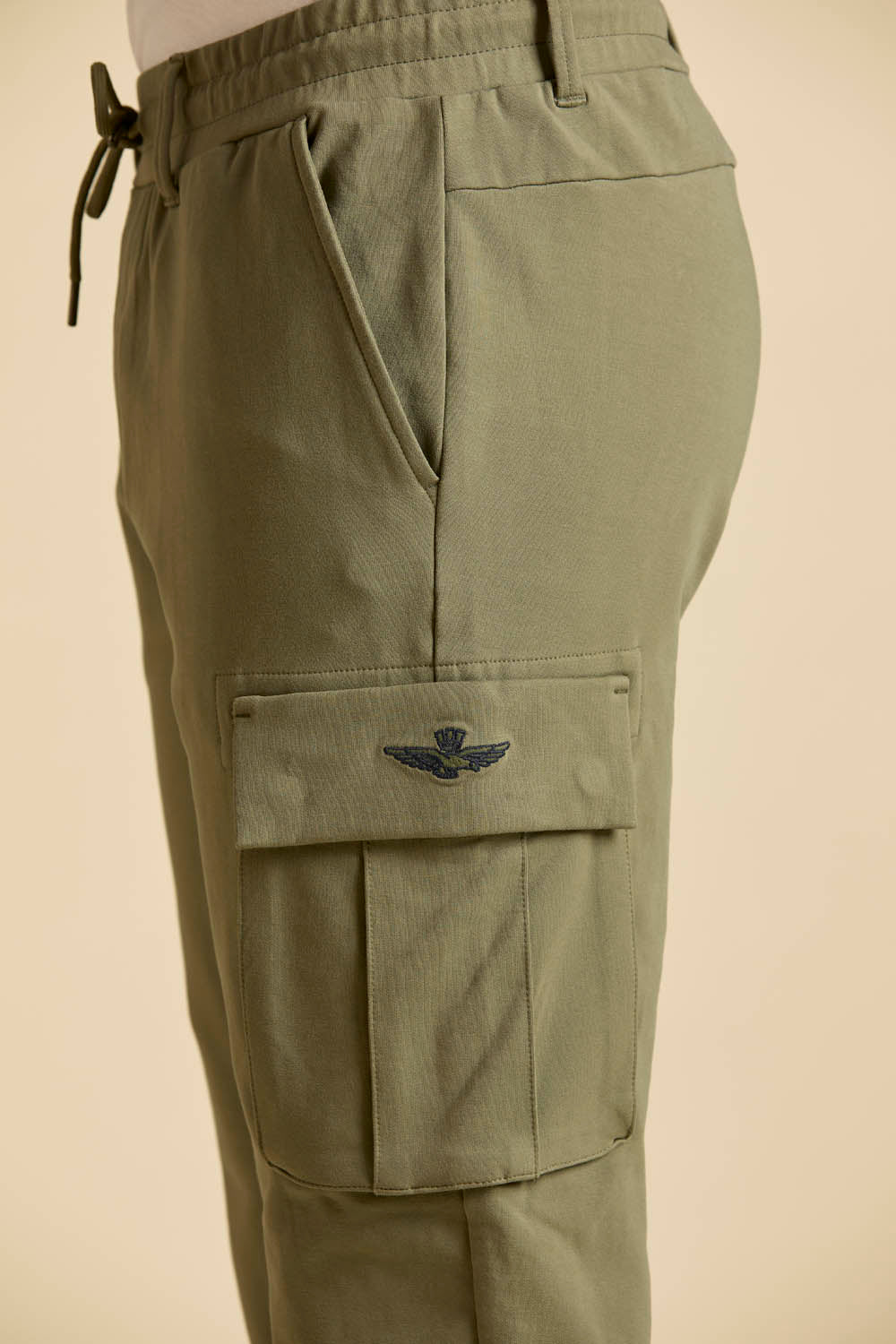 Stretch Cotton Cargo Joggers Man